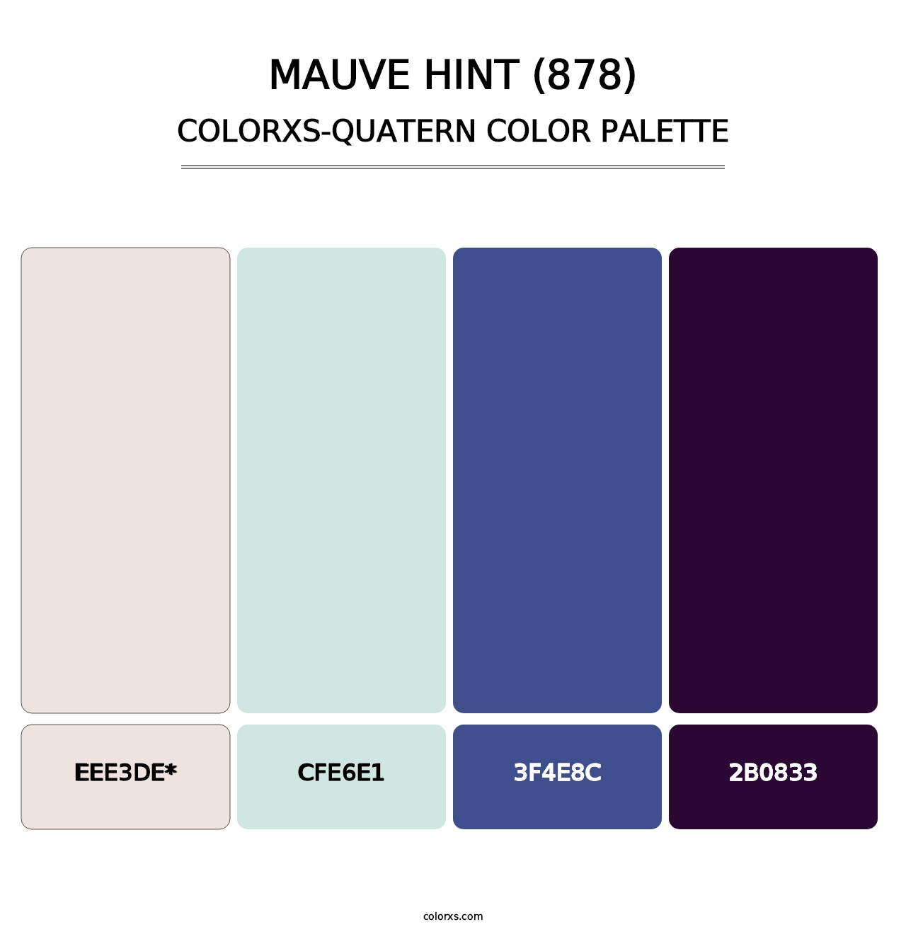Mauve Hint (878) - Colorxs Quatern Palette
