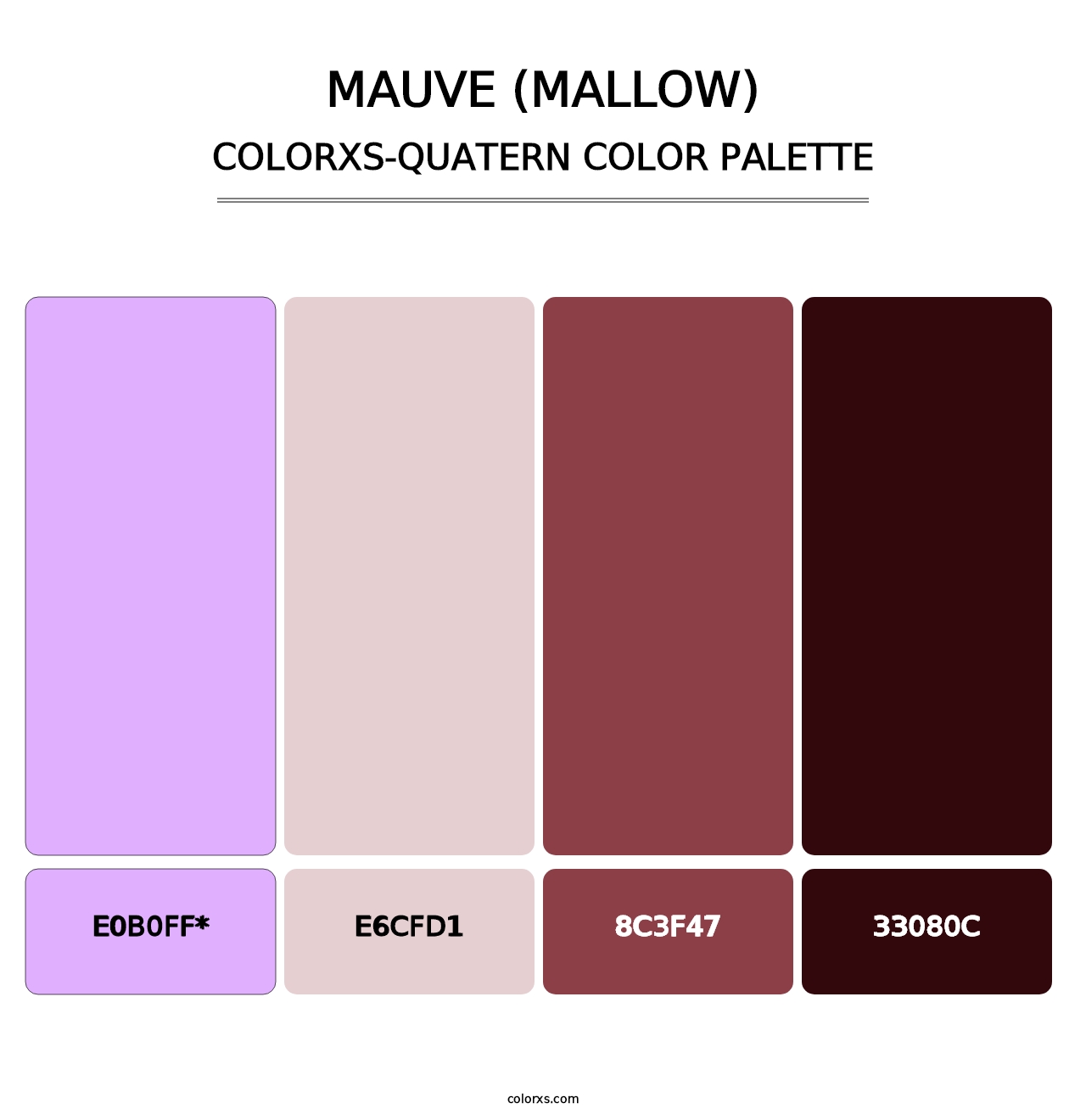 Mauve (Mallow) - Colorxs Quatern Palette