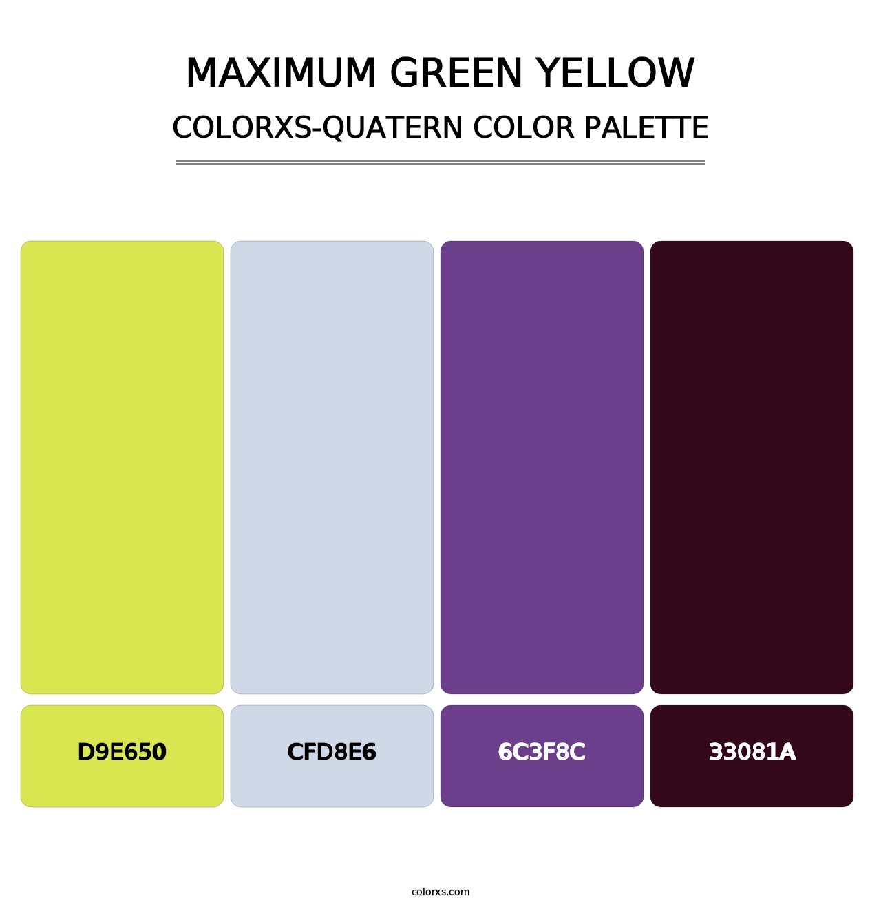 Maximum Green Yellow - Colorxs Quatern Palette