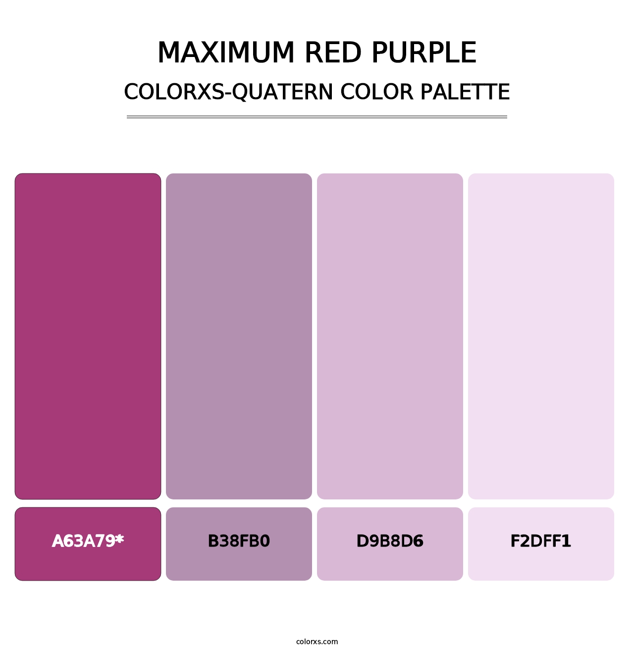 Maximum Red Purple - Colorxs Quatern Palette