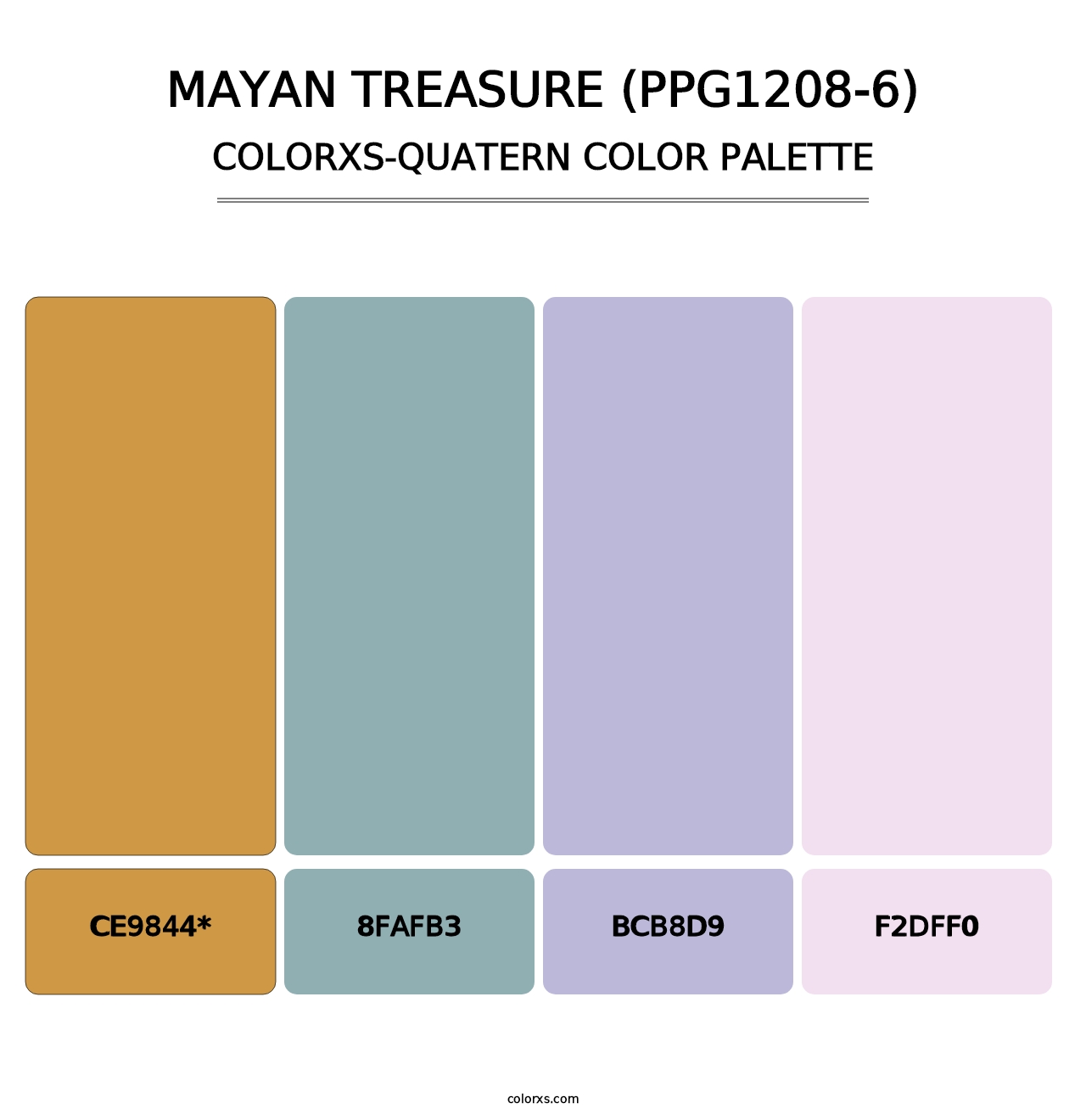 Mayan Treasure (PPG1208-6) - Colorxs Quatern Palette
