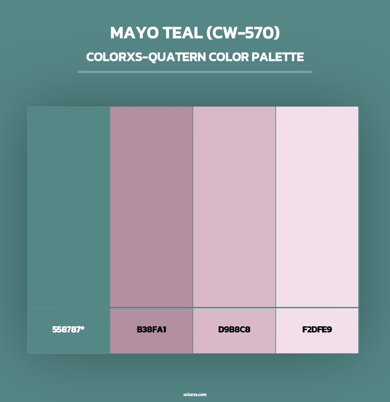 Mayo Teal (CW-570) - Colorxs Quad Palette