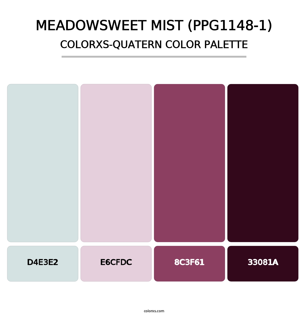 Meadowsweet Mist (PPG1148-1) - Colorxs Quatern Palette