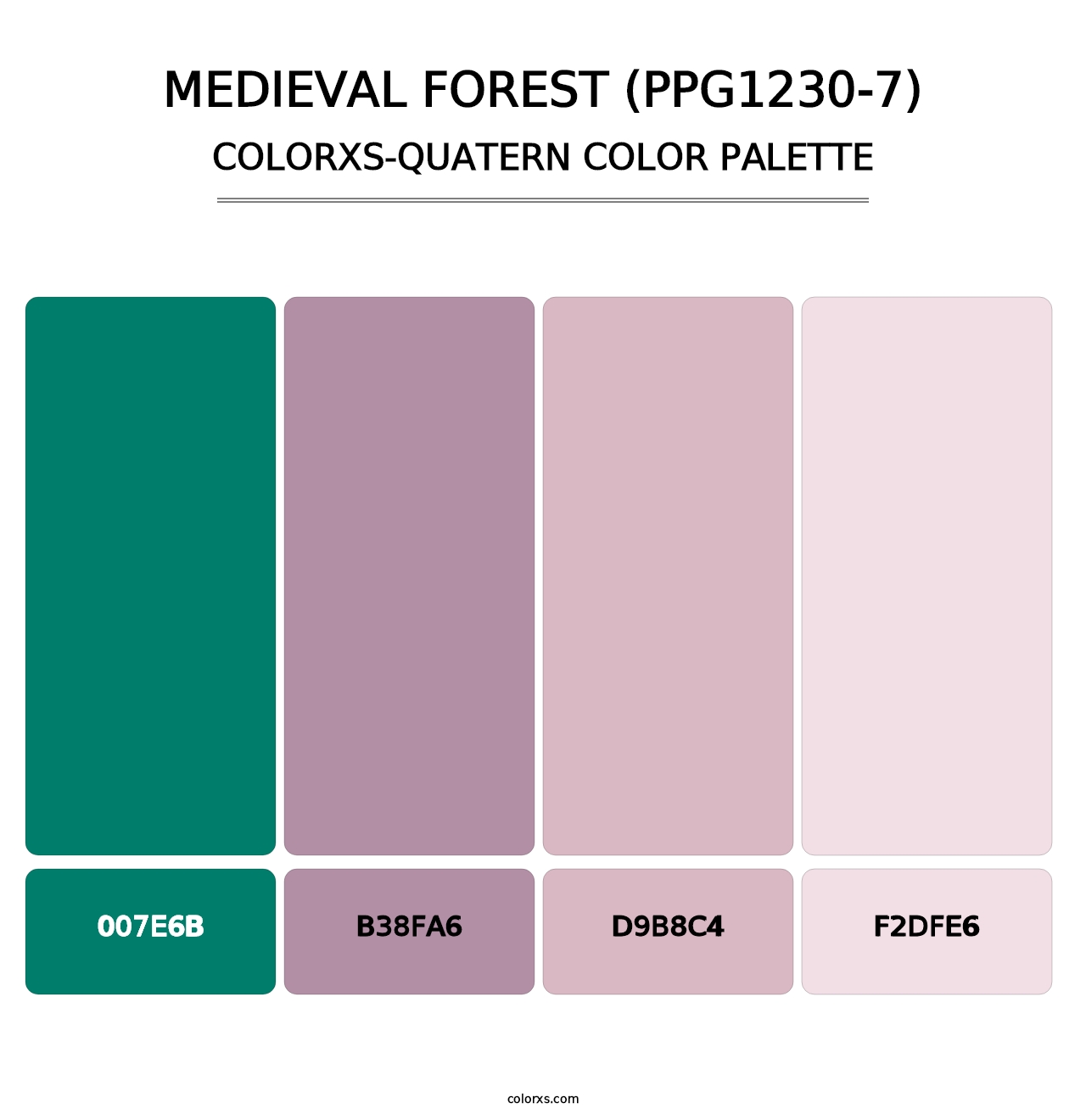 Medieval Forest (PPG1230-7) - Colorxs Quatern Palette