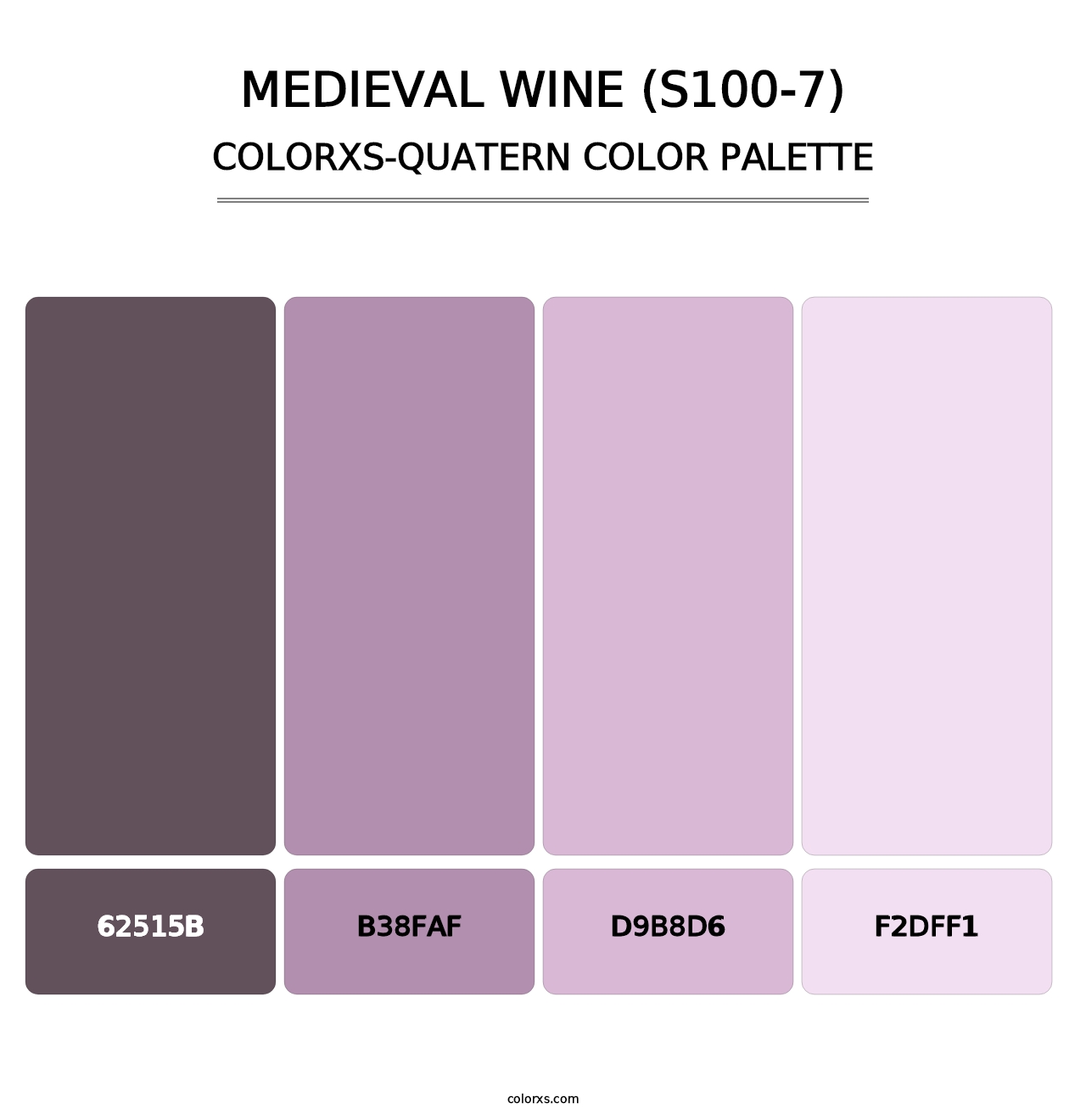 Medieval Wine (S100-7) - Colorxs Quatern Palette