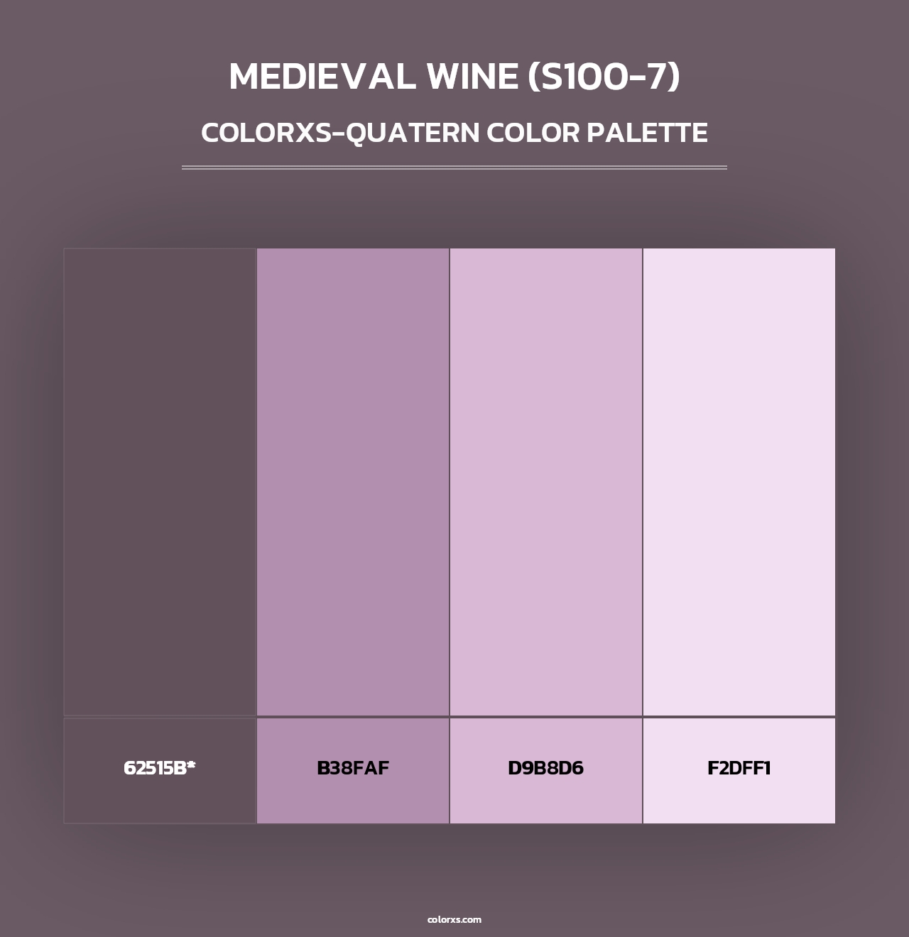 Medieval Wine (S100-7) - Colorxs Quad Palette