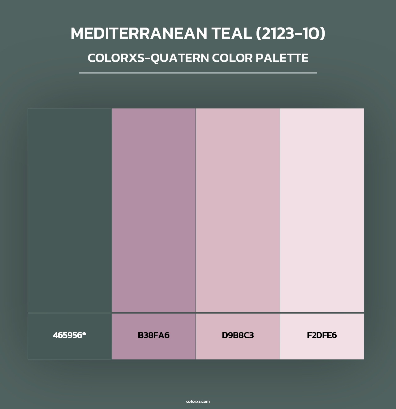 Mediterranean Teal (2123-10) - Colorxs Quad Palette