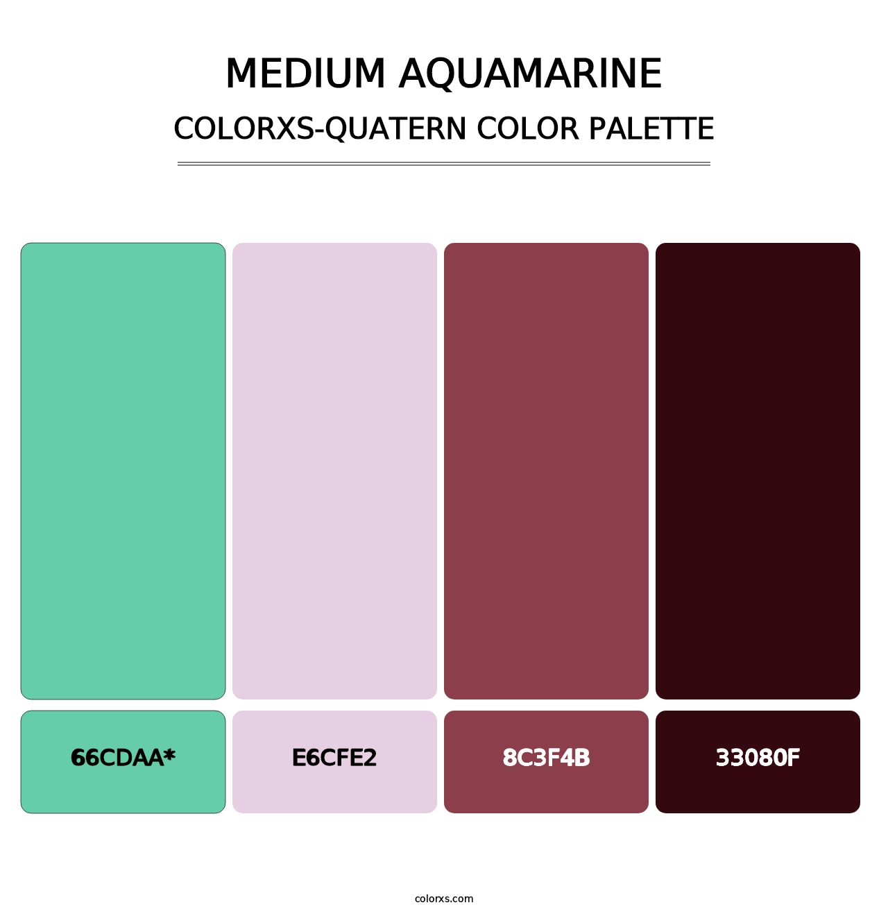 Medium Aquamarine - Colorxs Quatern Palette