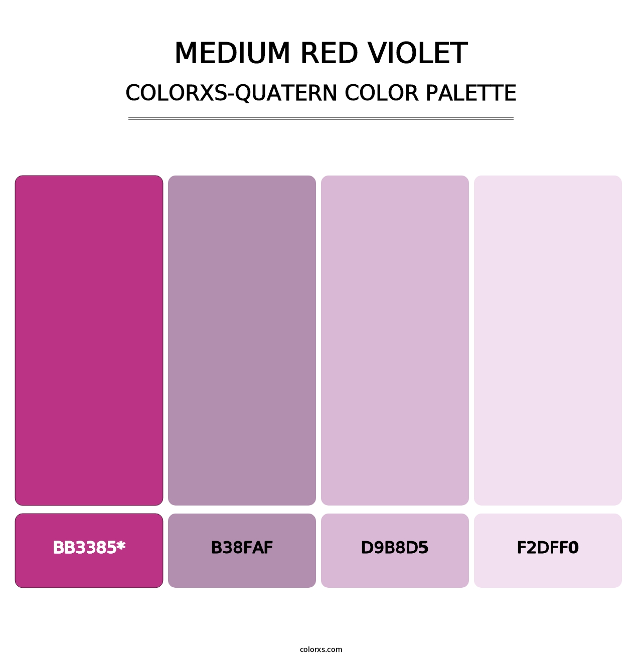 Medium Red Violet - Colorxs Quatern Palette