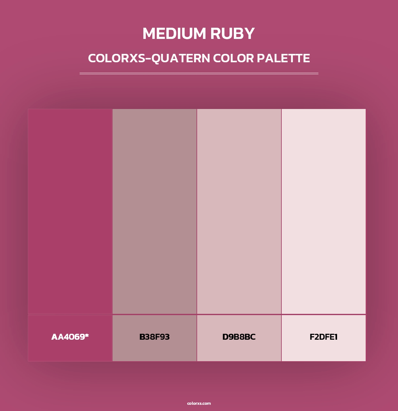 Medium Ruby - Colorxs Quad Palette