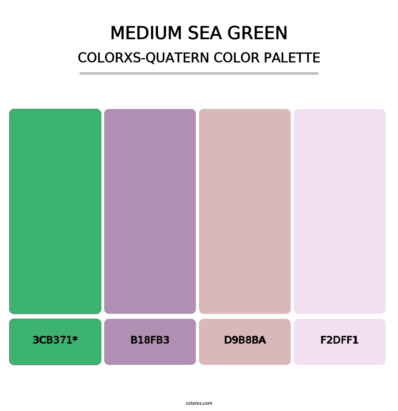 Medium Sea Green - Colorxs Quatern Palette