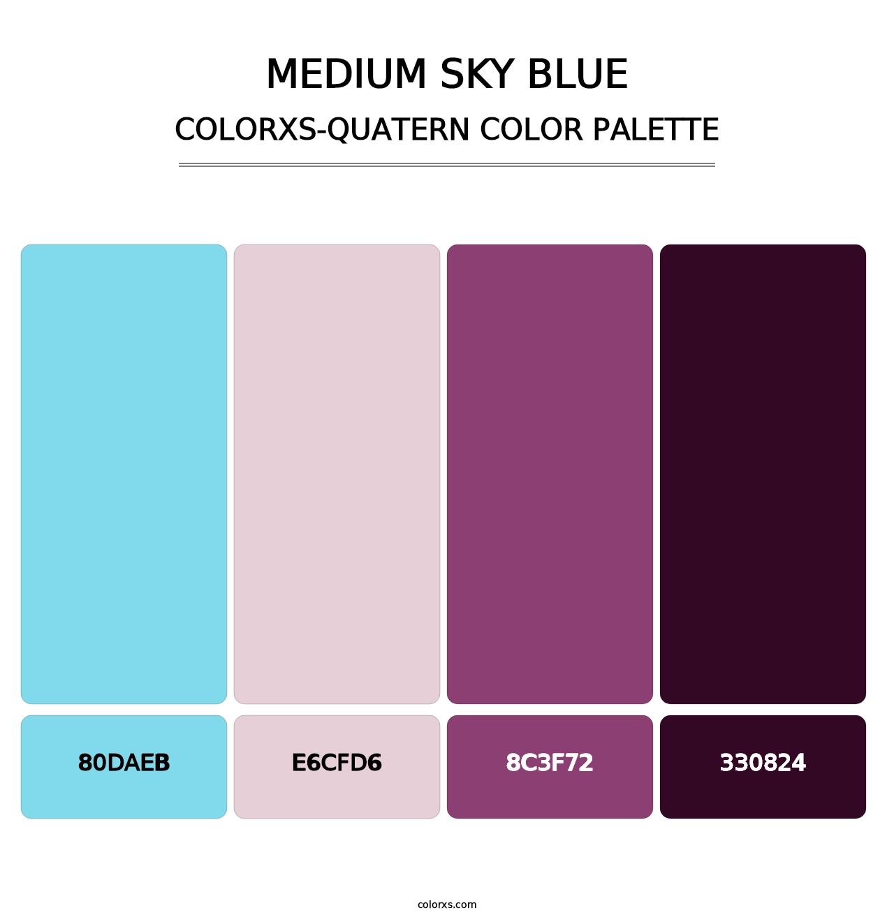 Medium Sky Blue - Colorxs Quatern Palette