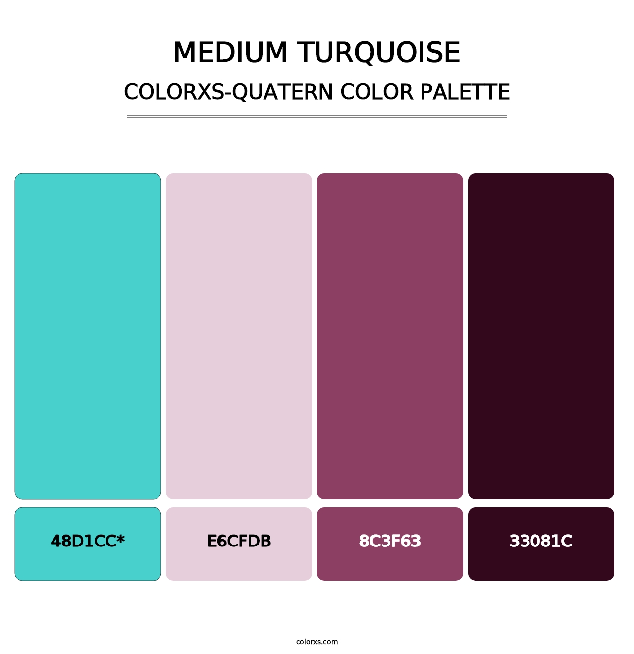 Medium Turquoise - Colorxs Quatern Palette