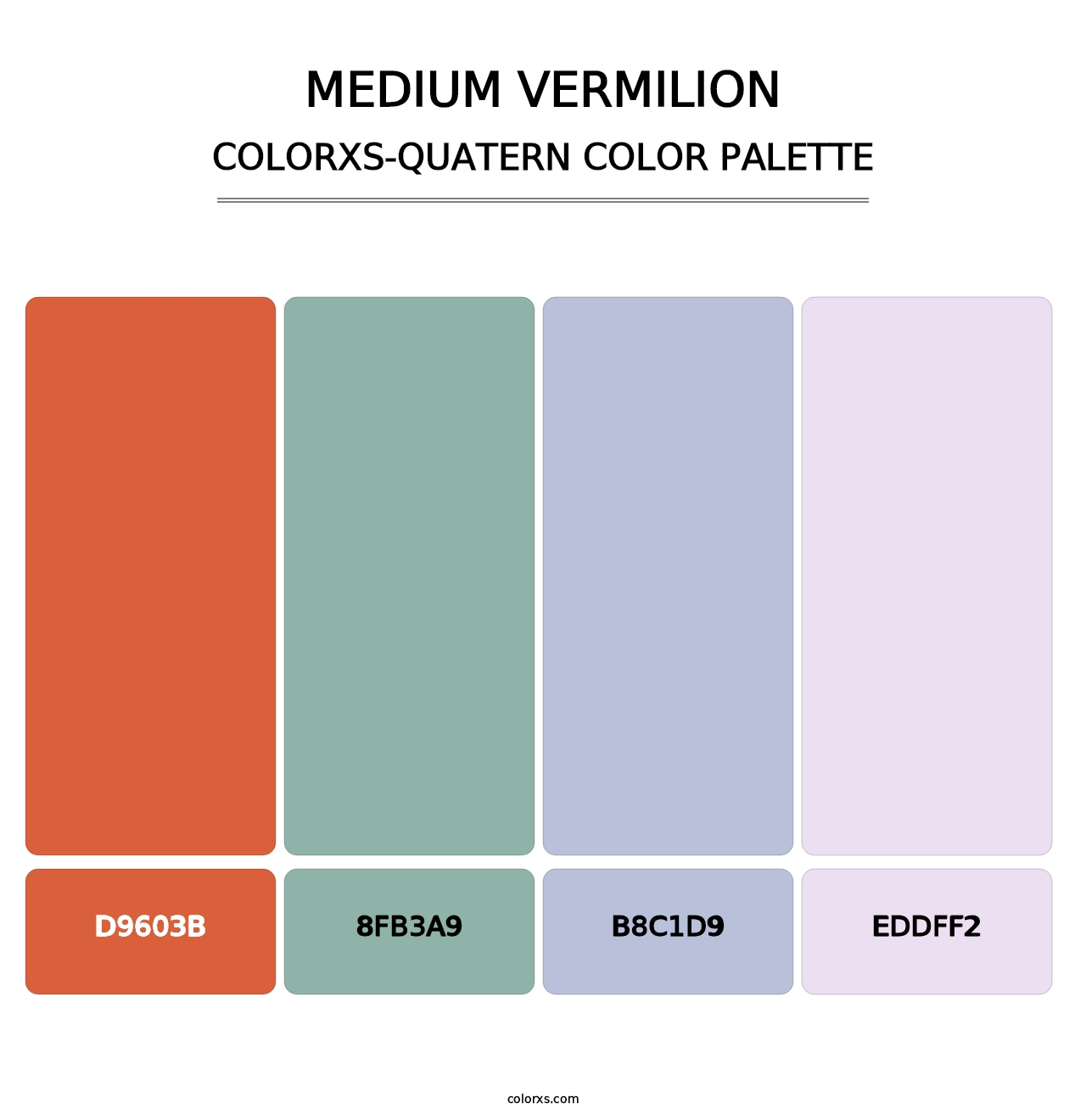 Medium Vermilion - Colorxs Quatern Palette