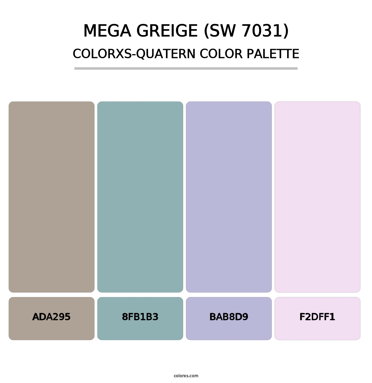 Mega Greige (SW 7031) - Colorxs Quatern Palette