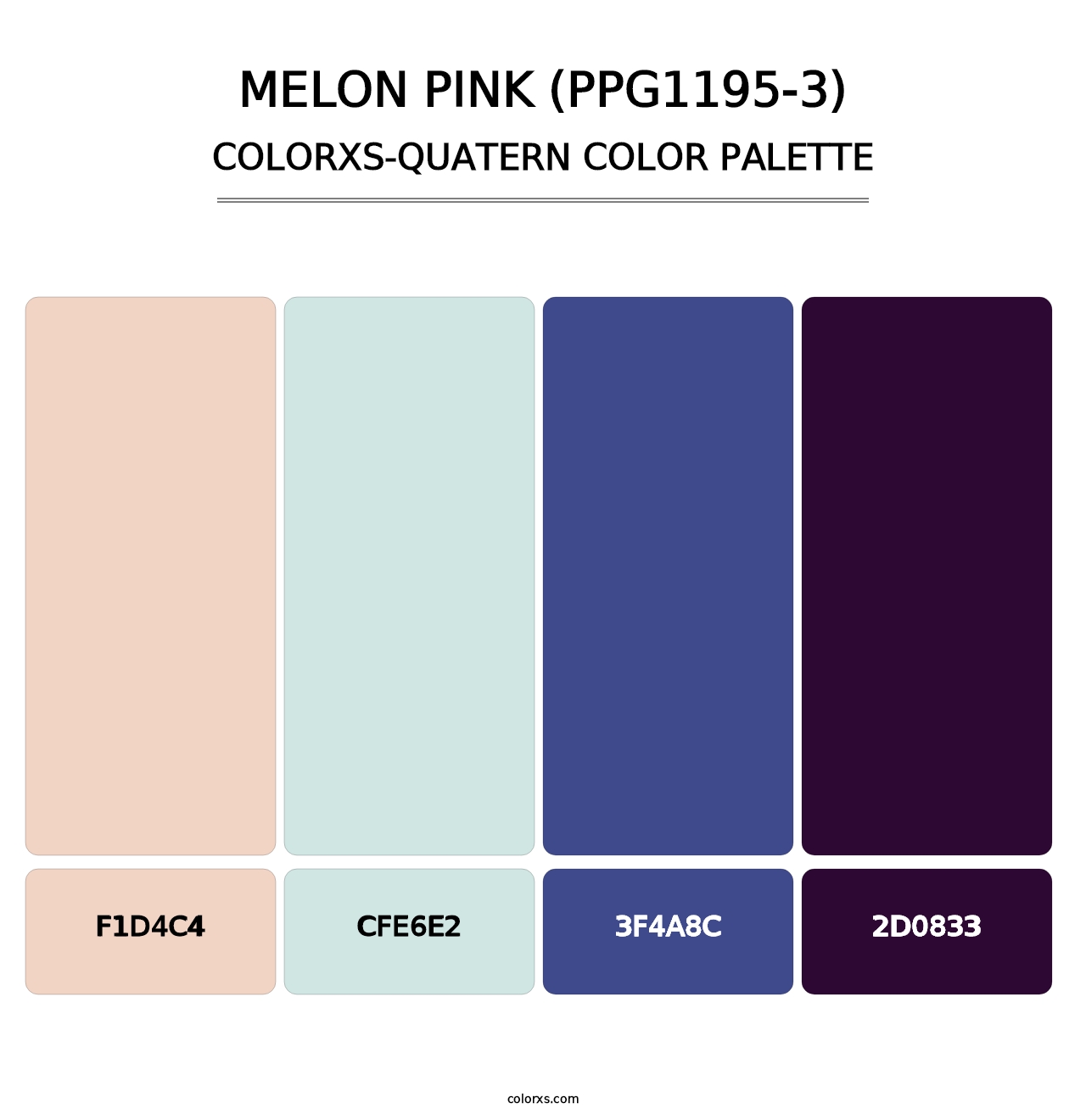 Melon Pink (PPG1195-3) - Colorxs Quatern Palette