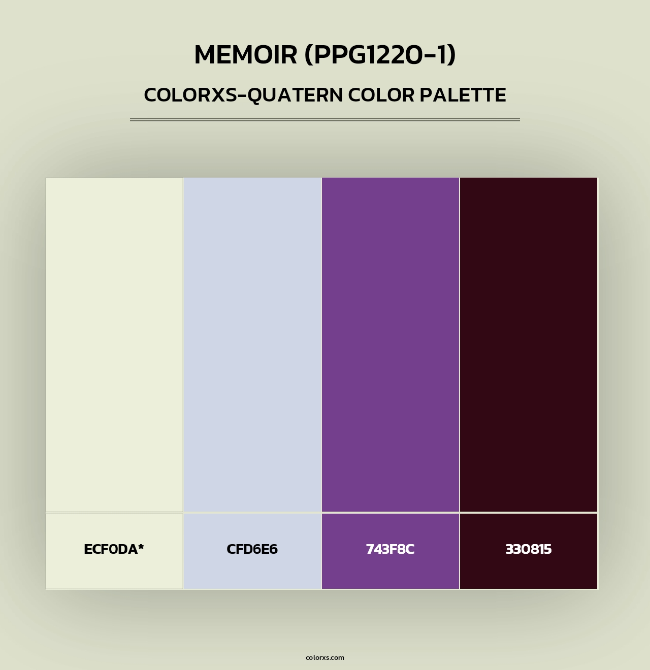 Memoir (PPG1220-1) - Colorxs Quad Palette