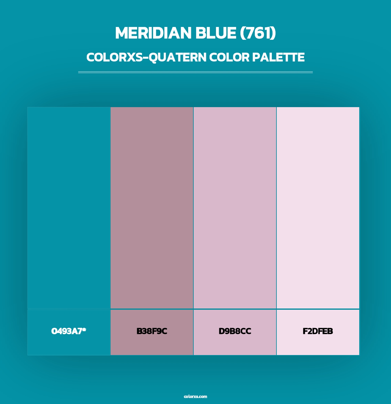 Meridian Blue (761) - Colorxs Quad Palette