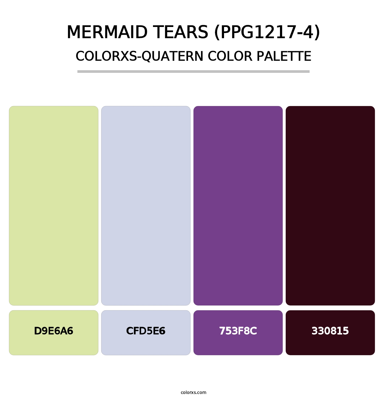Mermaid Tears (PPG1217-4) - Colorxs Quatern Palette