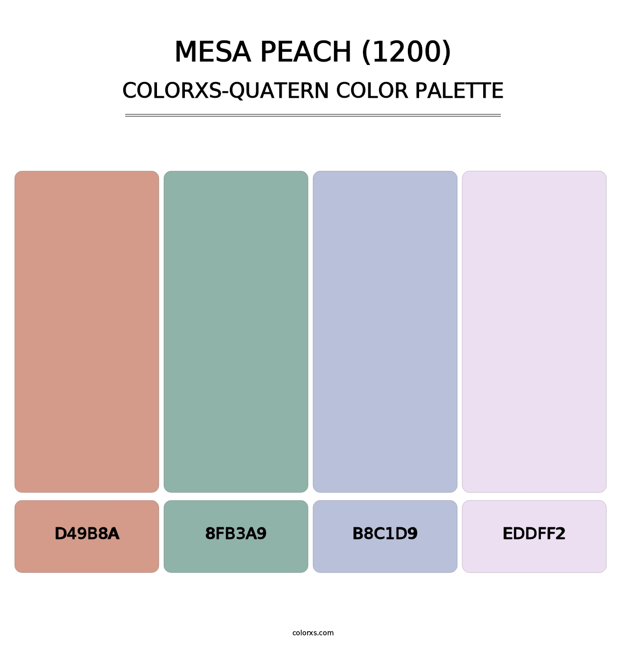Mesa Peach (1200) - Colorxs Quatern Palette