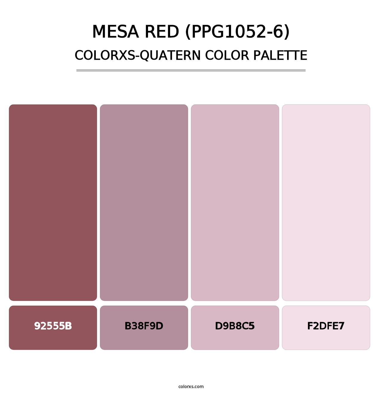 Mesa Red (PPG1052-6) - Colorxs Quatern Palette