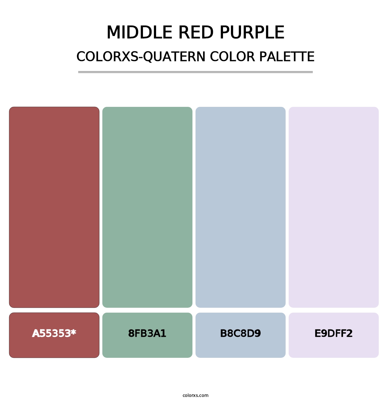 Middle Red Purple - Colorxs Quatern Palette