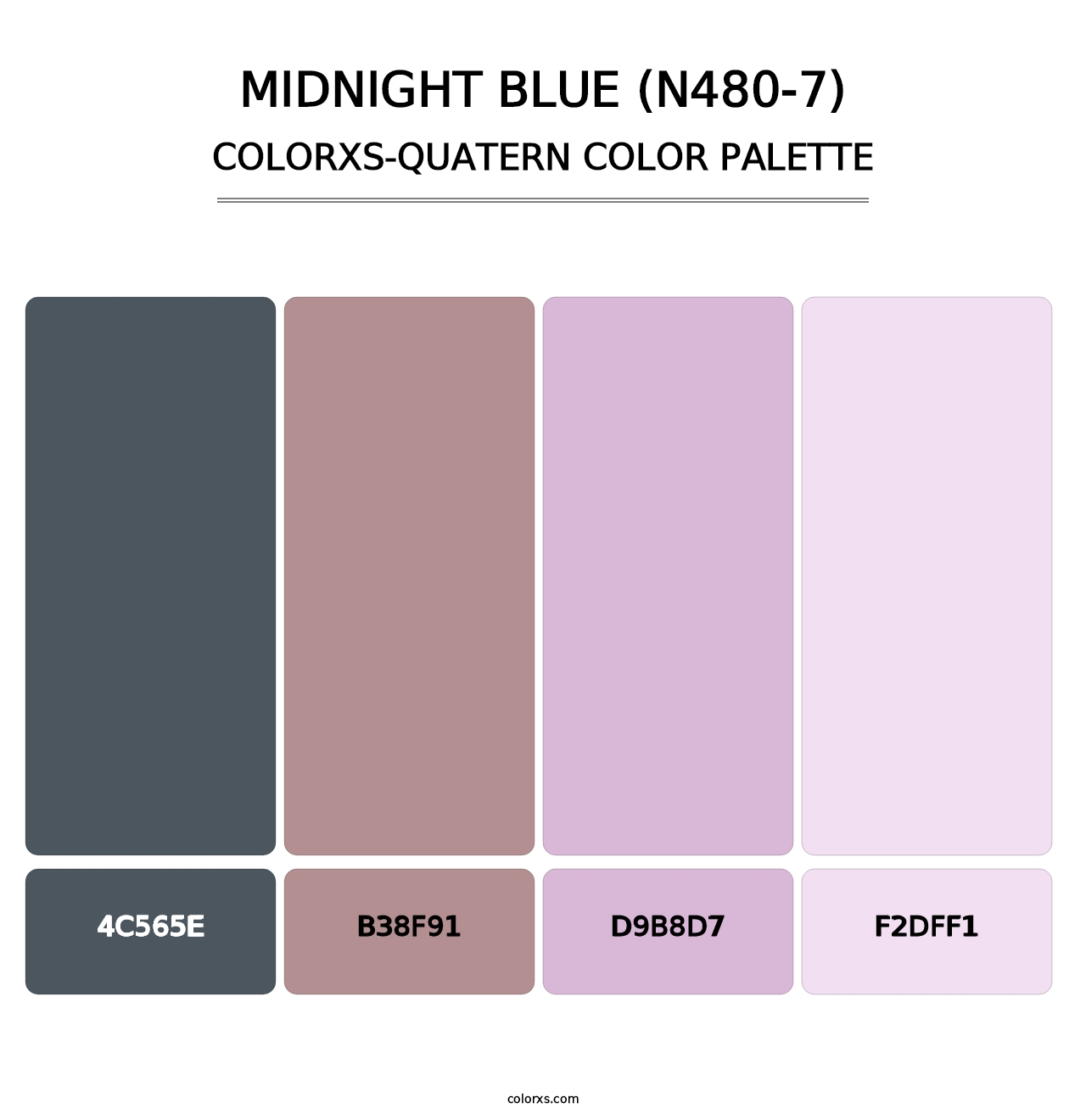 Midnight Blue (N480-7) - Colorxs Quatern Palette