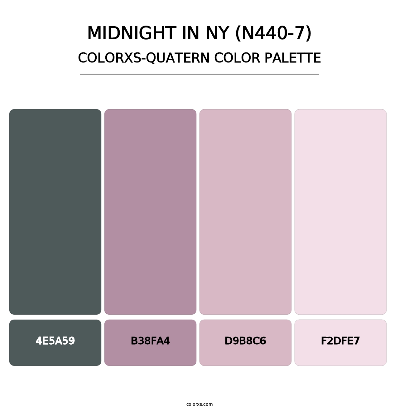 Midnight In Ny (N440-7) - Colorxs Quatern Palette