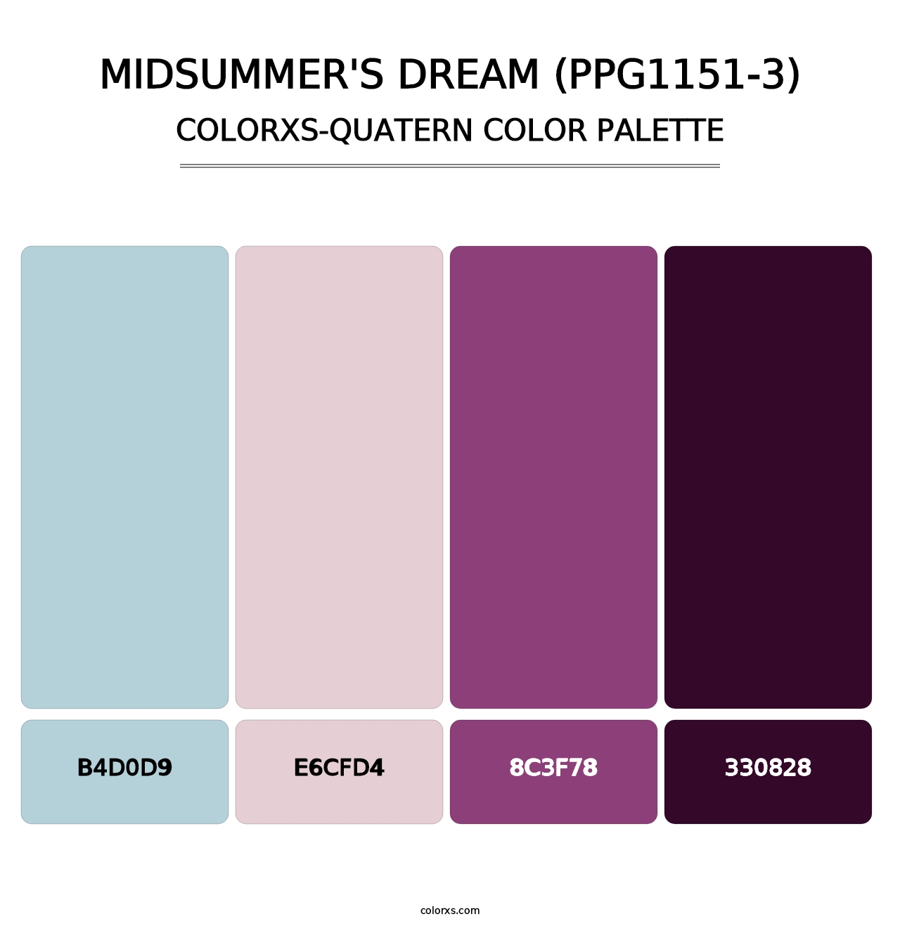 Midsummer's Dream (PPG1151-3) - Colorxs Quatern Palette