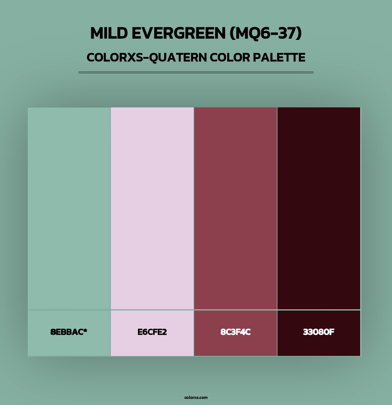 Mild Evergreen (MQ6-37) - Colorxs Quad Palette