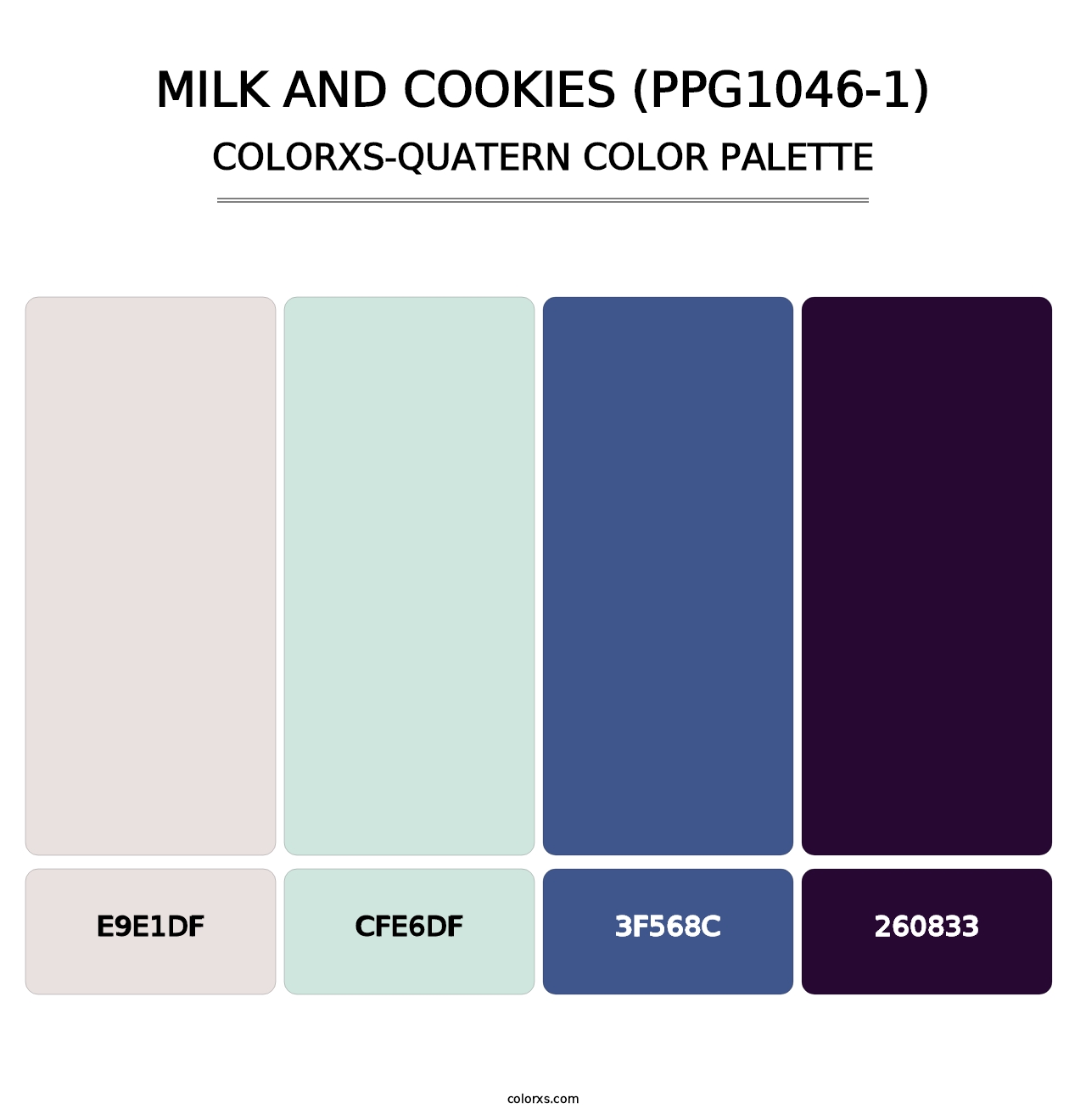 Milk And Cookies (PPG1046-1) - Colorxs Quatern Palette
