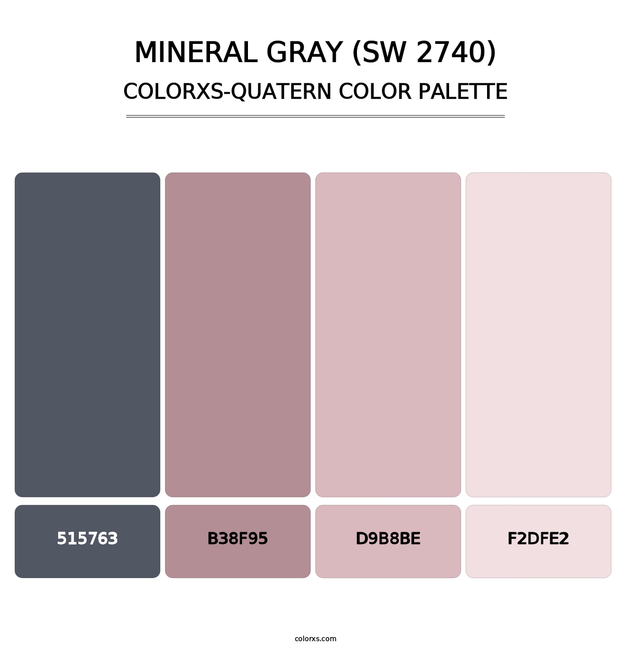 Mineral Gray (SW 2740) - Colorxs Quatern Palette