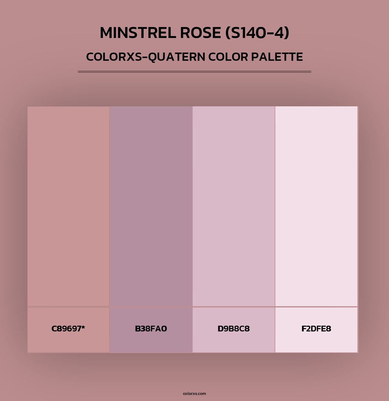 Minstrel Rose (S140-4) - Colorxs Quad Palette