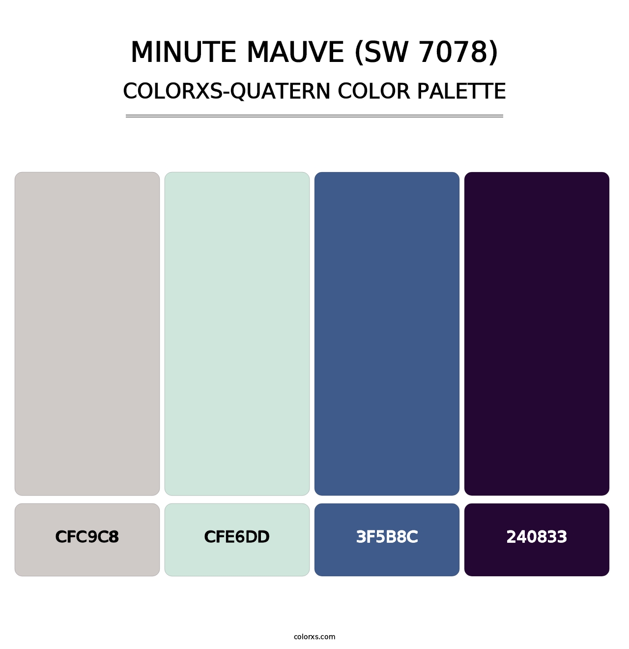 Minute Mauve (SW 7078) - Colorxs Quatern Palette