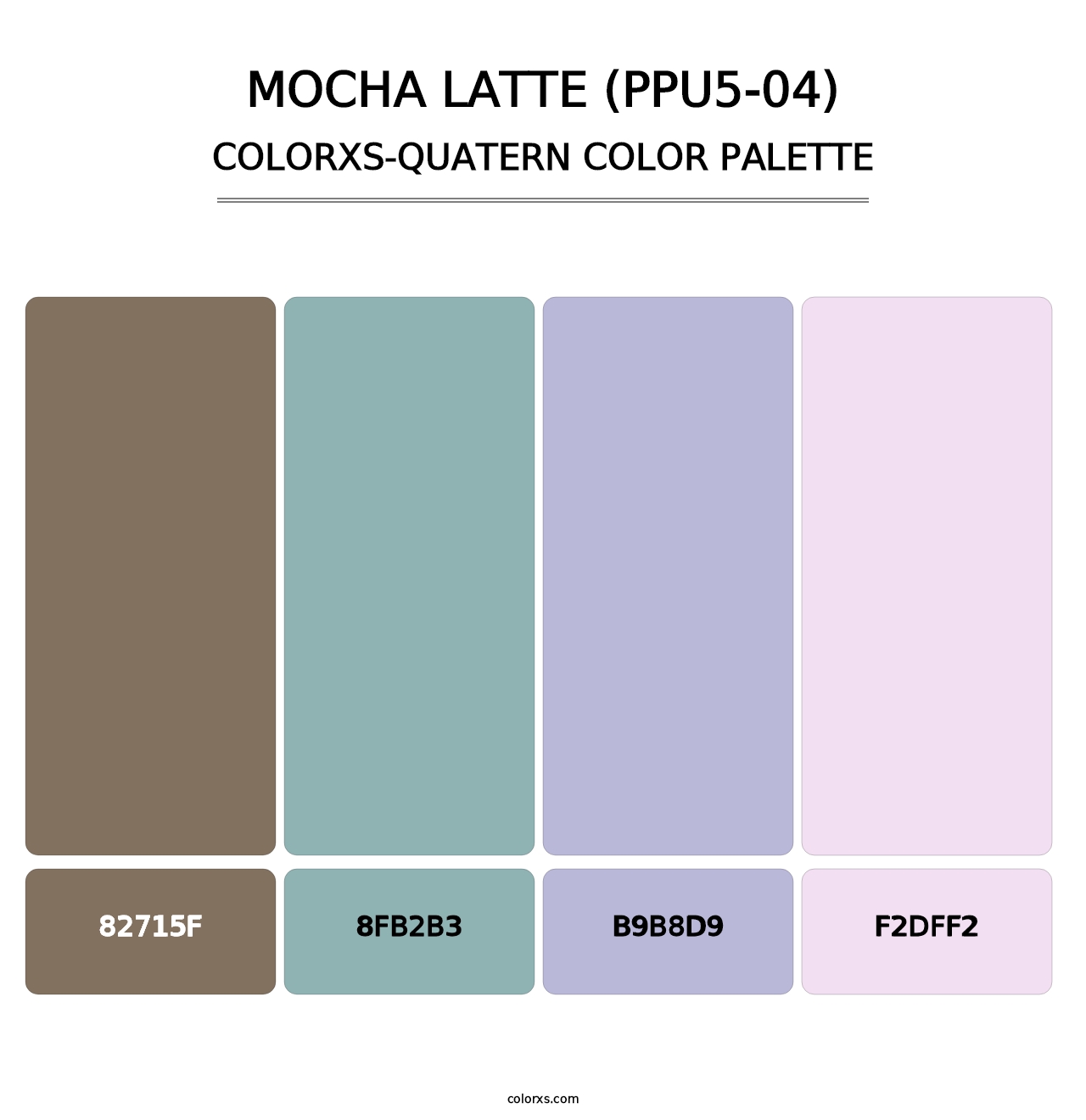 Mocha Latte (PPU5-04) - Colorxs Quatern Palette