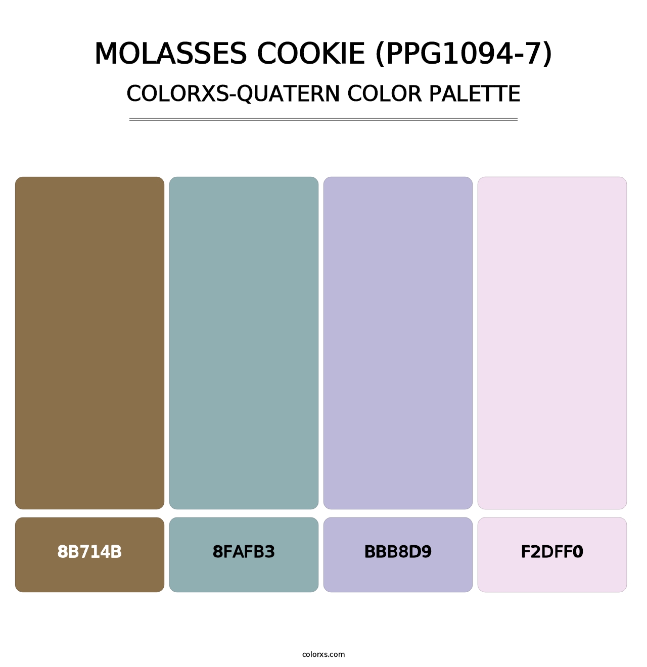 Molasses Cookie (PPG1094-7) - Colorxs Quatern Palette