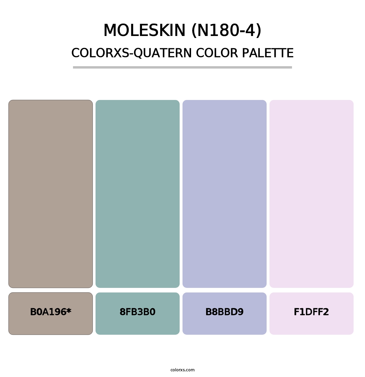 Moleskin (N180-4) - Colorxs Quatern Palette