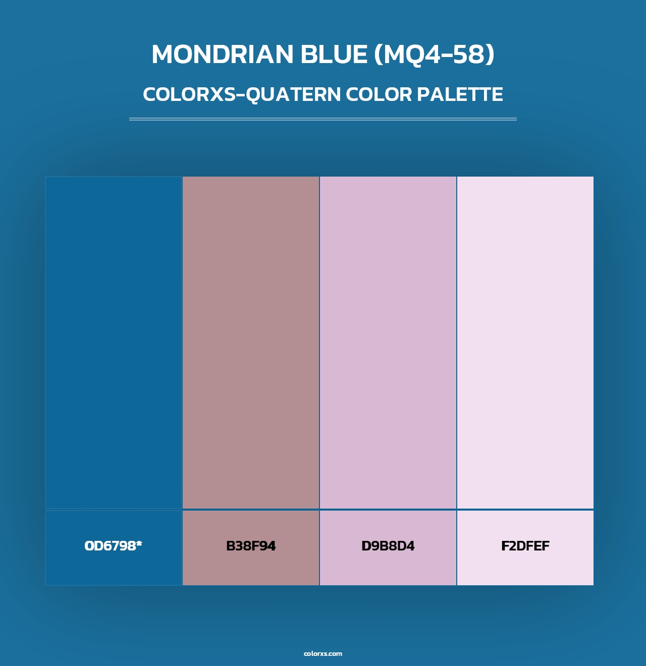 Mondrian Blue (MQ4-58) - Colorxs Quad Palette