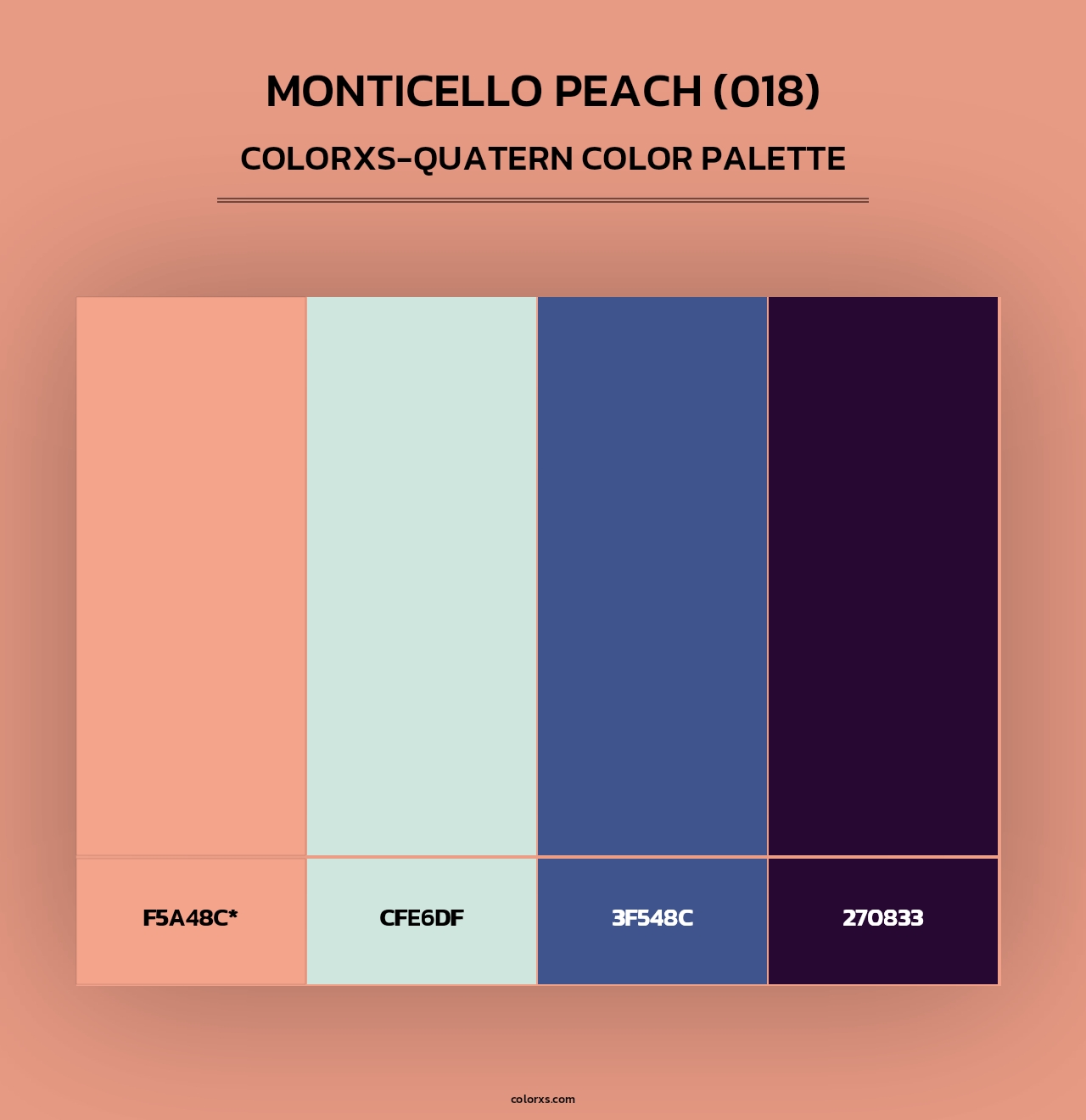 Monticello Peach (018) - Colorxs Quad Palette