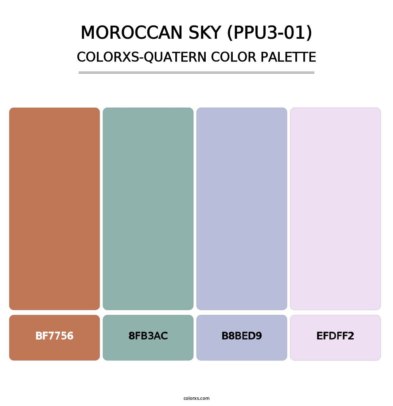 Moroccan Sky (PPU3-01) - Colorxs Quatern Palette