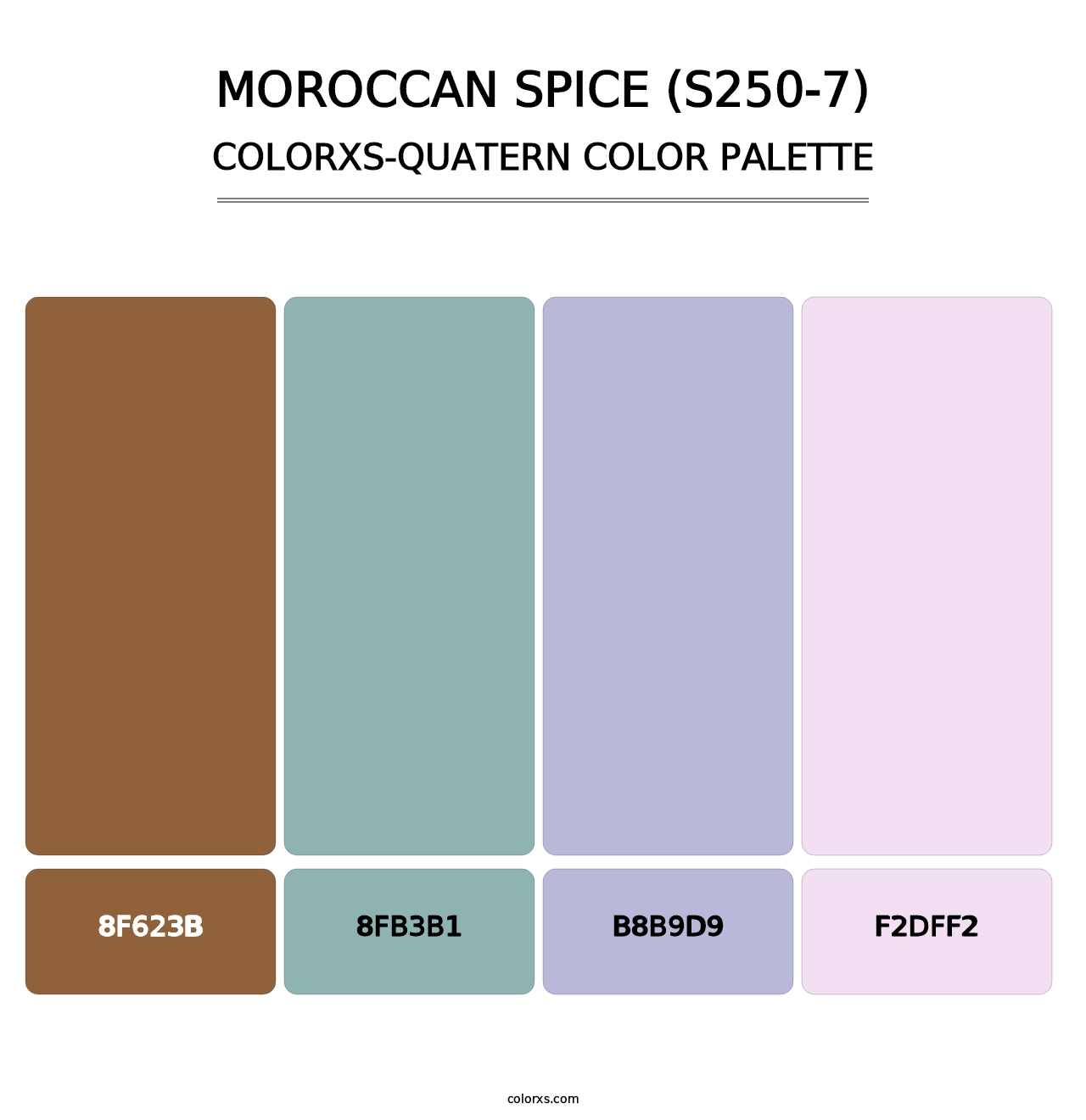Moroccan Spice (S250-7) - Colorxs Quatern Palette