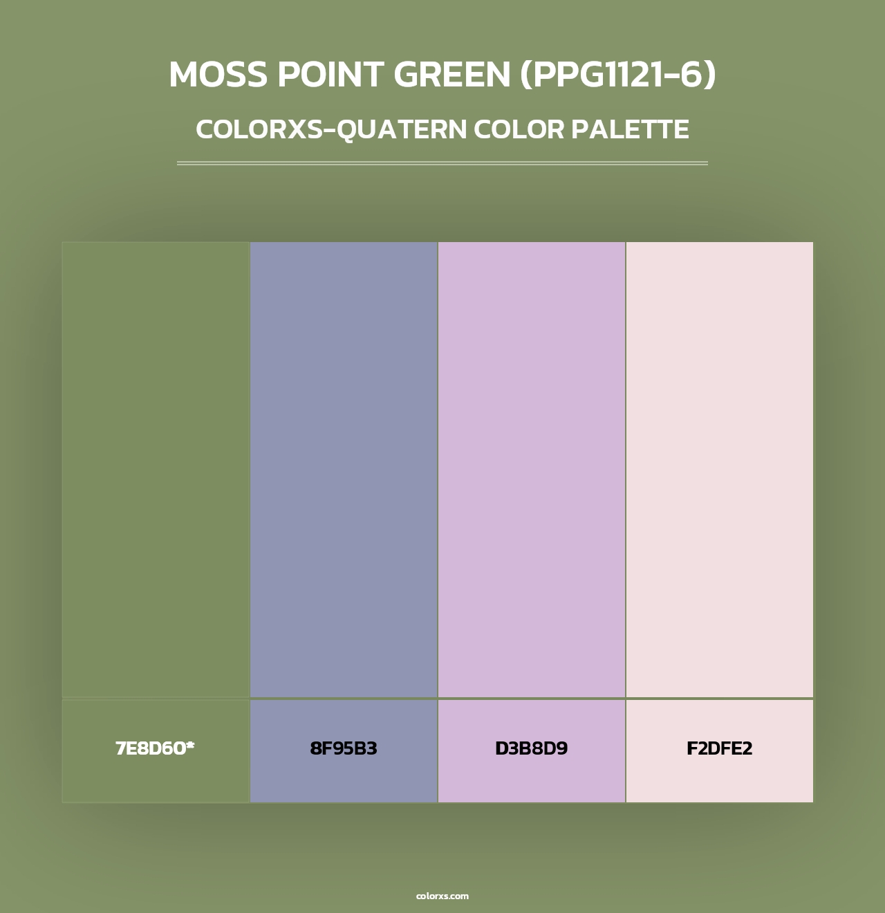 Moss Point Green (PPG1121-6) - Colorxs Quad Palette