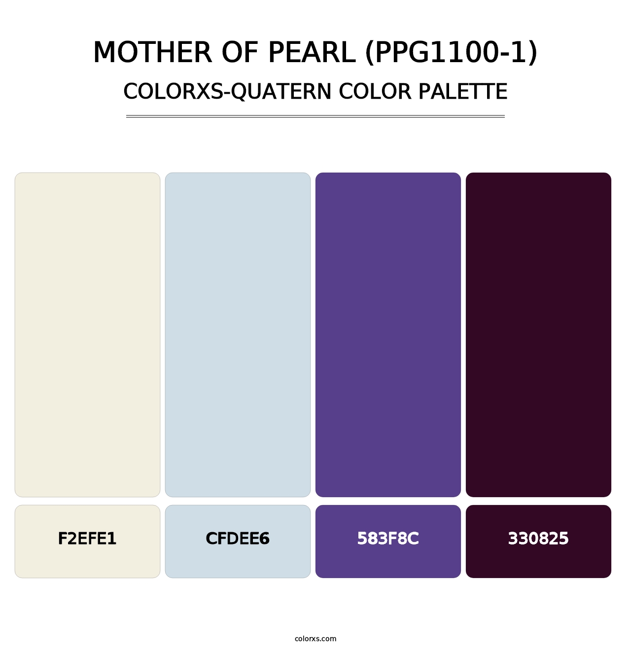 Mother Of Pearl (PPG1100-1) - Colorxs Quatern Palette
