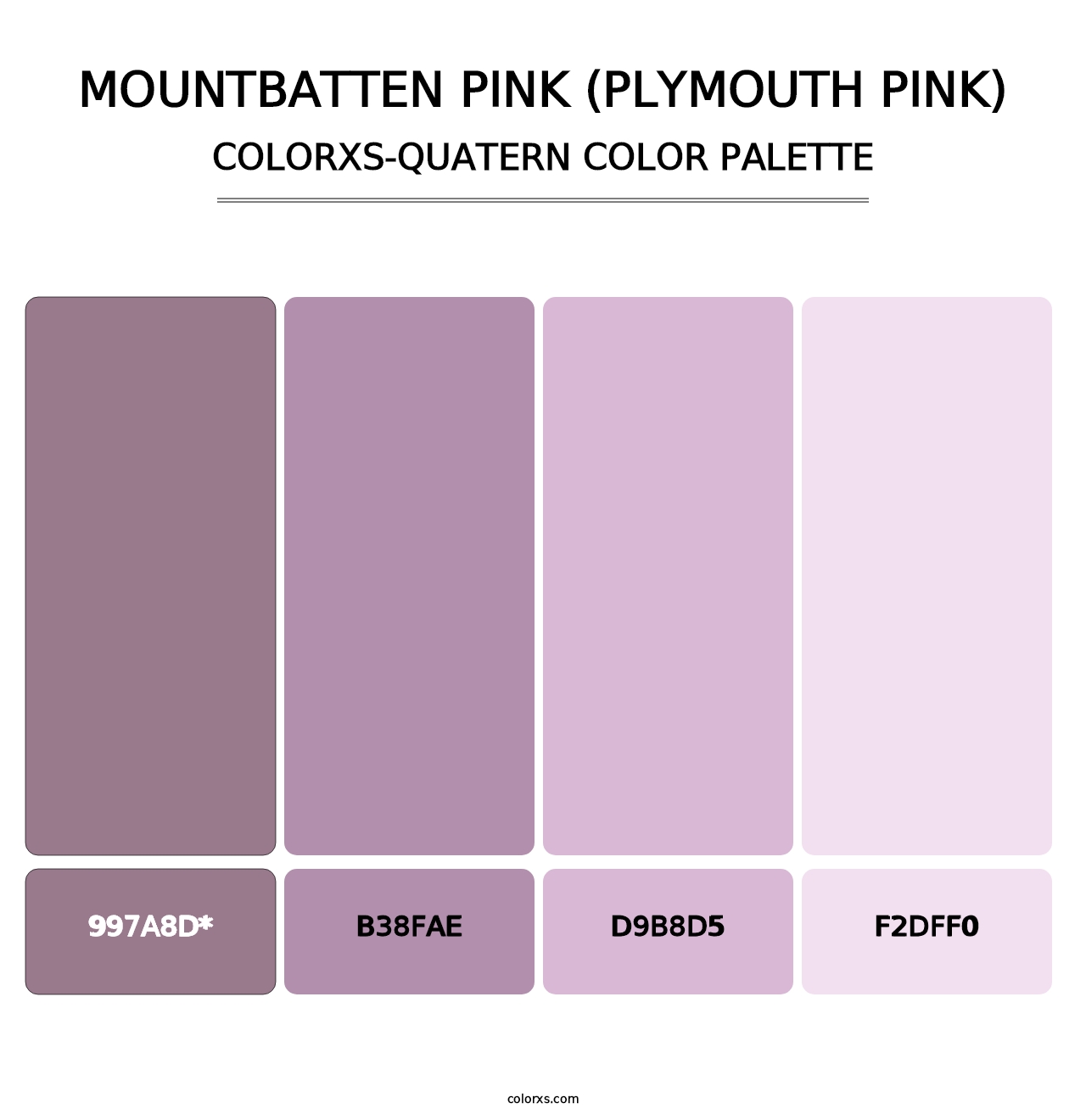 Mountbatten Pink (Plymouth Pink) - Colorxs Quatern Palette