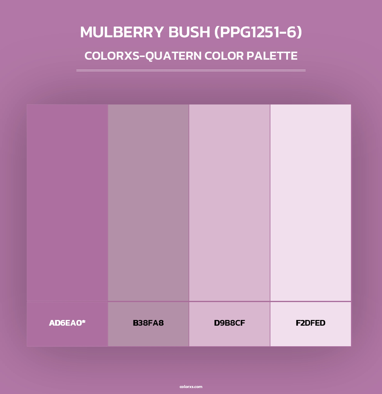 Mulberry Bush (PPG1251-6) - Colorxs Quad Palette