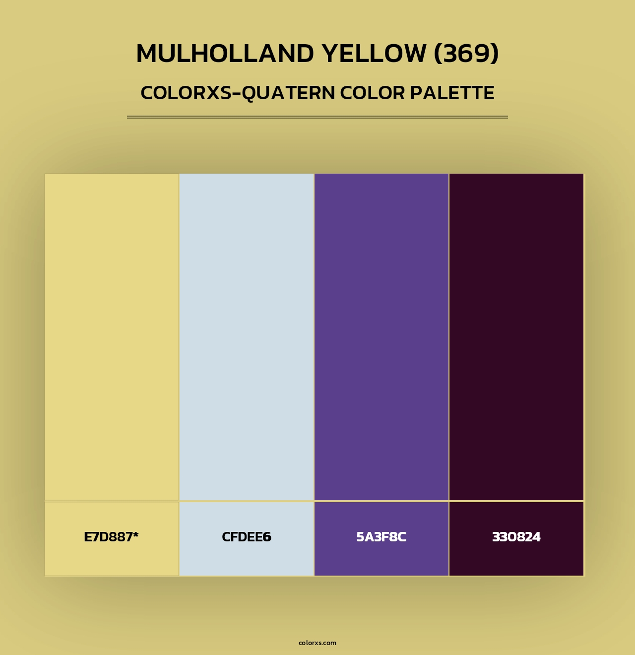 Mulholland Yellow (369) - Colorxs Quad Palette
