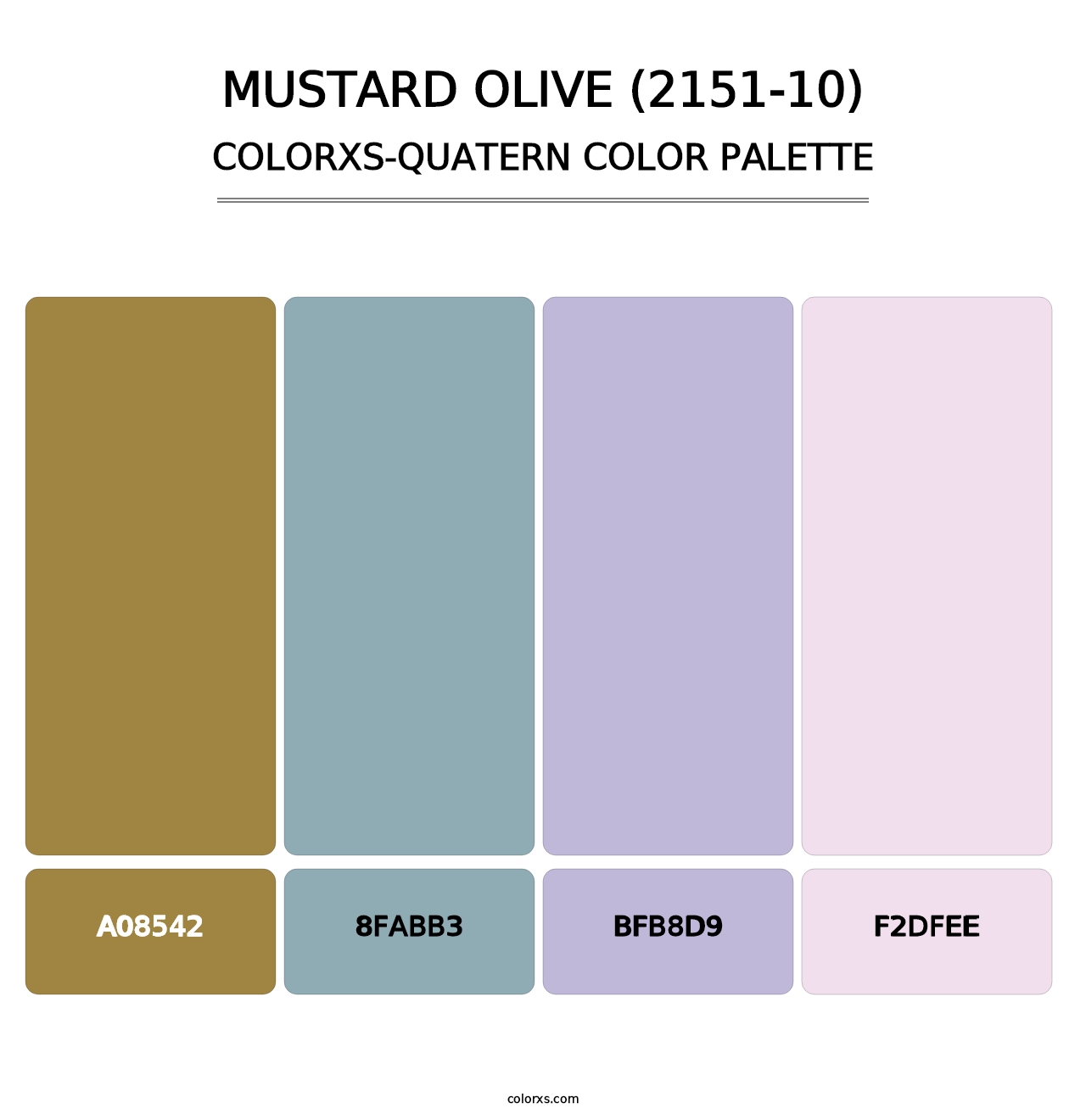 Mustard Olive (2151-10) - Colorxs Quatern Palette