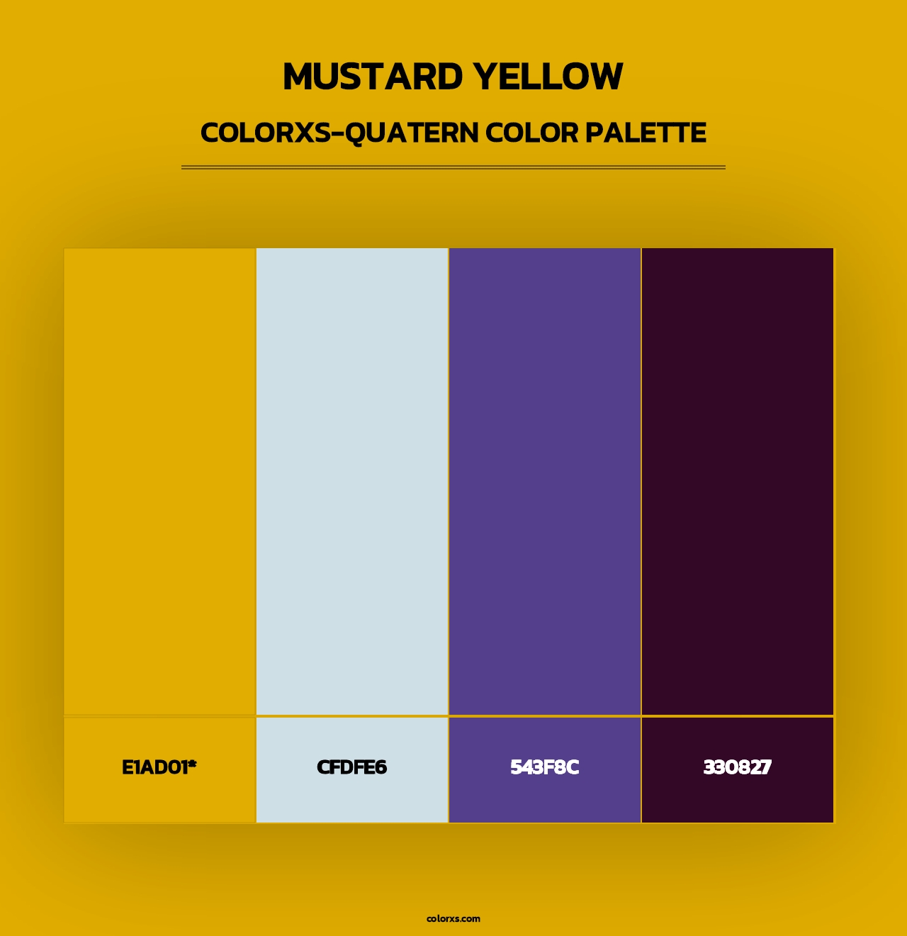 Mustard Yellow - Colorxs Quatern Palette