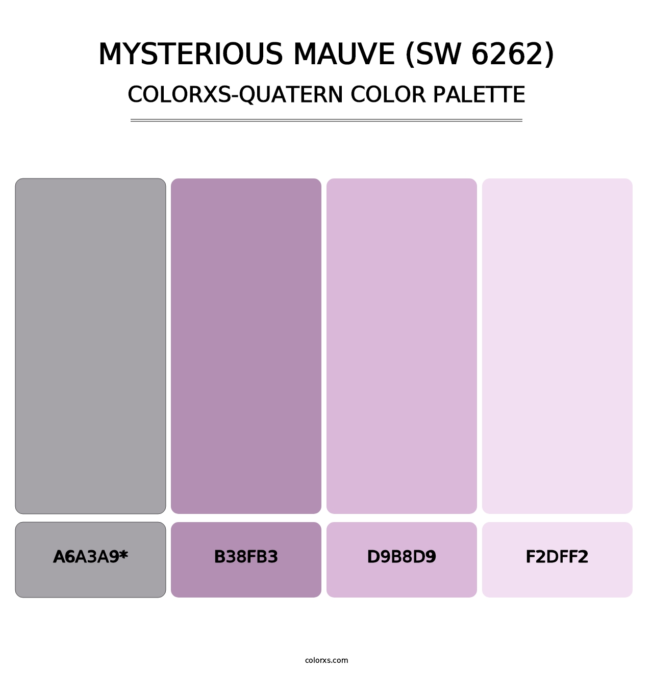 Mysterious Mauve (SW 6262) - Colorxs Quatern Palette