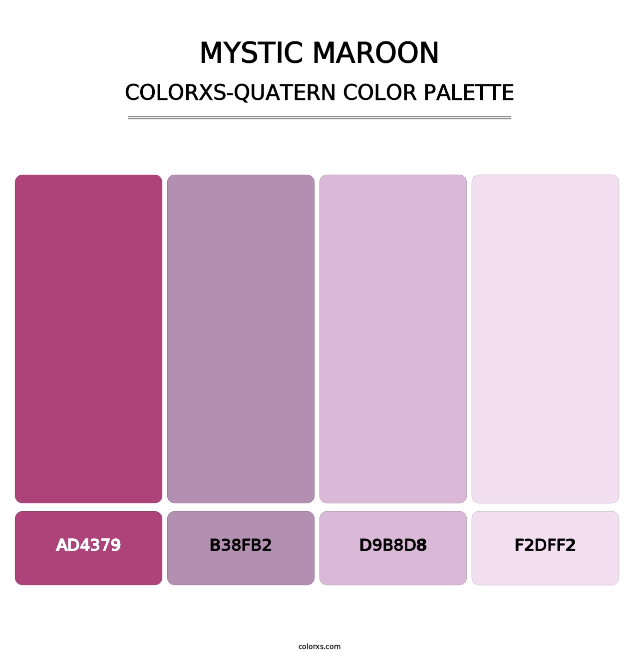 Mystic Maroon - Colorxs Quatern Palette